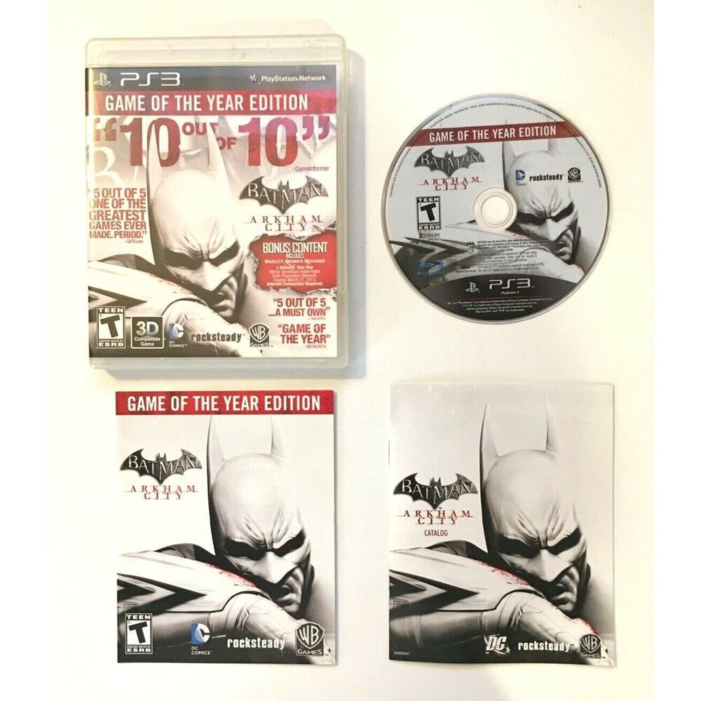 Batman: Arkham City Game of the Year Edition (Sony PlayStation 3, 2012) Complete